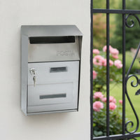 Wall-Mounted Mailbox with Lock Secure Wall-Mounted Mailbox Commercial-Grade Hardware for Landlords, Villa, Entryway, Entry Gate