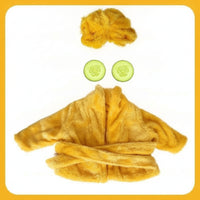 Cute Fuzzy Robe with Head Wrap Soft Duck Costume Adjustable Costume with Headband Cozy for Toddlers, Kids, Photoshoot, Dress-up, Halloween