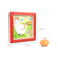 Educational Chicken Life Cycle Learning Game Early Education Chicken Life Cycle Toy Hands-On for Preschoolers, Kindergarten, Classroom