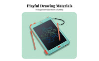 Single-Press Erase LCD Writing Tablet Reusable Kids Colorful Drawing Tablet Lock Function Electronic Drawing Pad Pressure Sensitive for Children 3+, Toddlers, Preschoolers, Indoor Play, Preschool, Travel, Classroom