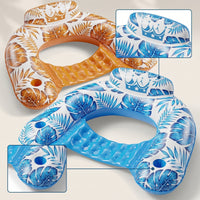 Lightweight U-Shaped Pool Buoyant Lounger Portable U-Seat Buoyant Lounger Backrest Support Inflatable Pool Lounger