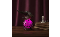 Halloween Raven Lamp Spooky Gothic Raven Light Ambient Bird Statue with Bulb Warm for Desks
