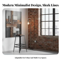 Solid Wood Seat Industrial Bar Stool with Backrest Simple Design Industrial Low-Back Stool Modern Aesthetic Counter Chair Sturdy Frame for Homeowners, Business Owners, Couples, Balcony, Kitchen Island, Restaurant, Dining Room