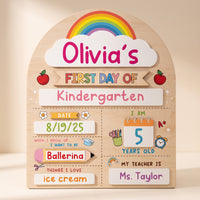 Day of School Sign Reusable Day of School Board  Photo Prop for Parents