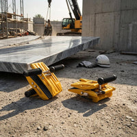 Yellow Metal Body Manual Carrying Clamp Flat Material Handling Slab Carrier Clamp Heavy Duty Glass Panel Lifter Non-Marking