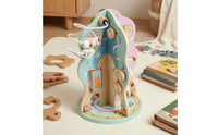 Tree Bead Maze Sliding Pieces Wooden Bead Maze Fine Motor Skills Roller Coaster Wire Toy