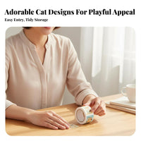 Black Cat Er Roll DIY Decoration Cartoon Cat Sealing Ers Removable Without Residue Cute Kitten Labels for Teenagers, Teens, Laptops
