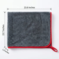 Twisted Loop Microfibre Towel Car Drying Towel, 40cm X 60cm Car Cleaning Cloths, 650 GSM High Absorbency for Glass Cleaning and Detailing Work