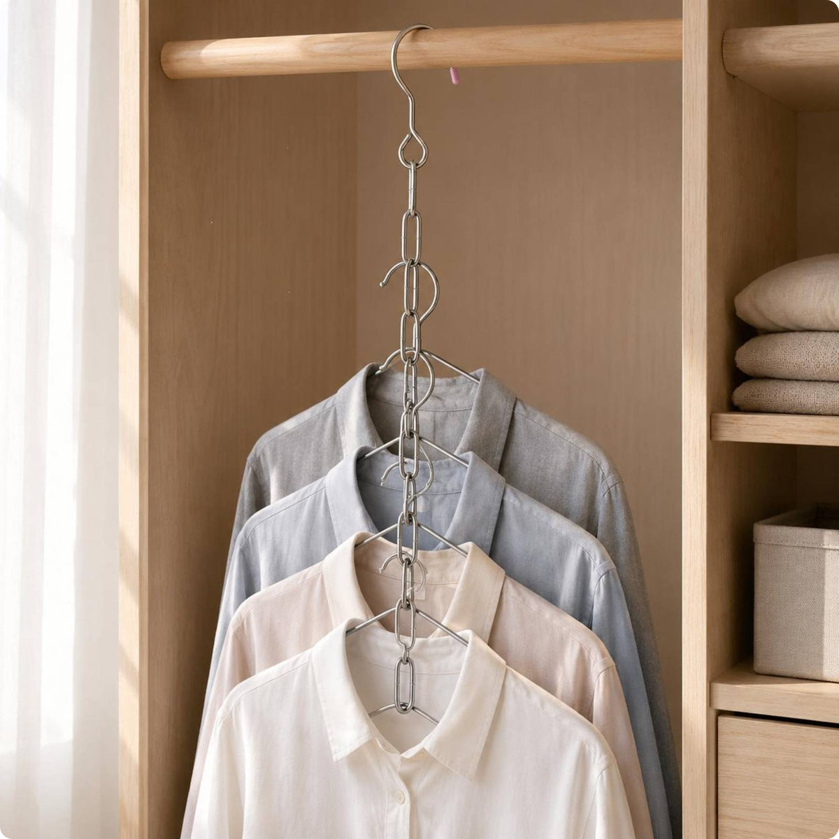 Stainless Steel Hanger Chain Long-Lasting Wardrobe Storage Chain Neat And