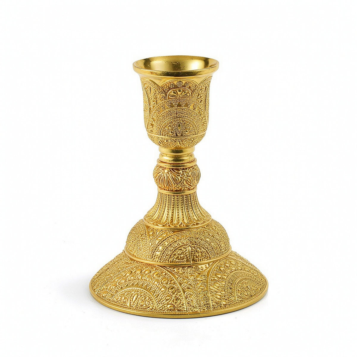 European Style Zinc Alloy Candle Holder with 1 Arm Short and Tall Options