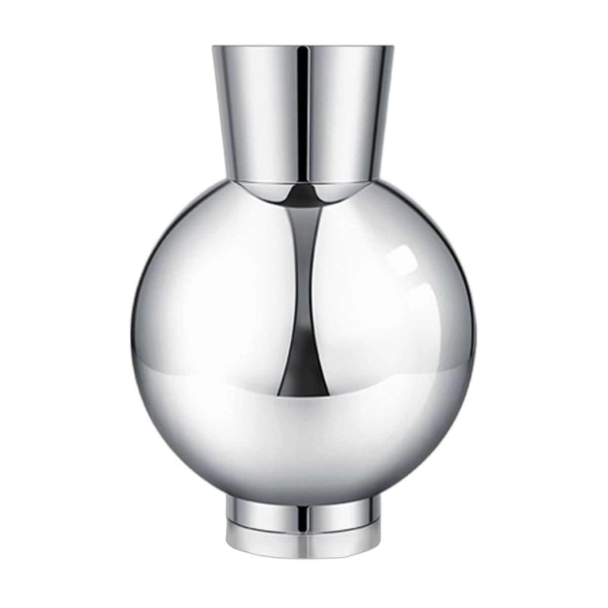 Ceramic Vase Silver Vase with Narrow Neck Lustrous Flower Holder for Entryway