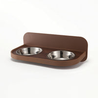Pet Feeding Station with Stainless Steel Bowls Wall Mounted Pet Feeder