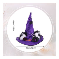 Flower Accent Feline Ear Witch Hat Cosplay Arachnid Charm Witch Hat Sturdy Costume Accessory Soft for Performance