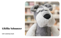 Schnauzer Stuffed Toy Cute Design Stuffed Schnauzer Dog Grab Machine Doll Soft and Comfortable Grey Dog Stuffed Ie Great Gift