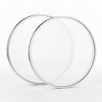 2 Pieces Polyester Drumhead 6-Inch Drumhead with Aluminum Hoop Transparent Tom Head for Drummers, Rehearsal Rehearsal
