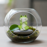 Miniature Resin Frog Figurines for Micro Landscape, Fish Tank, and Desk Decor