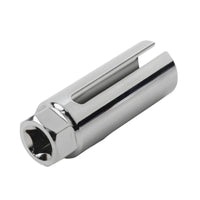 Exhaust Gas Sensor Socket with Side Wire Cutout Chrome Vanadium Exhaust Gas Sensor Socket Tool Slotted Hexagonal for Mechanics