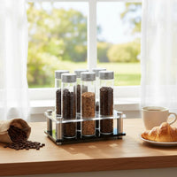 Keeps Beans Crisp Glass Bean Cellar Tubes with Stand Fragrant Preservation Single Dose Coffee Bean Storage Set Multiuse for Espresso Enthusiasts