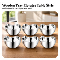 6 Pieces 10 Cm Stainless Steel Sauce Bowl Silver Shallow Stainless Steel Bowl Smooth Finish Small Soy Sauce Dish Reflective for Serving Dips