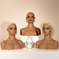 PVC Mannequin Head for Wig Display and Jewelry Photography