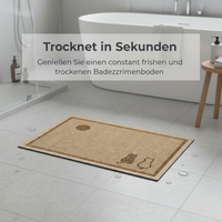Japanese Style Cartoon Diatomaceous Earth Bath Mat Non-Slip Absorbent Quick Dry Floor Mat for Bathroom Kitchen Entryway