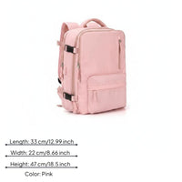 Water-Resistant Travel Laptop Backpack USB Charging Organized Travel Backpack Anti-Theft Luggage Item Mesh Back Panel