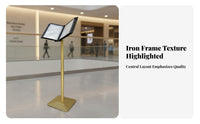 Floor Standing Menu Stand Heavy Duty Vertical Menu Display Stand Rust-Resistant Floor Standing Flip File Holder for Retailers, Event Organizers, Lobby