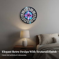 Non-Ticking Wooden Wall Clock Easy to Hang Retro Wall Clock Lightweight for Interior Design Enthusiasts, Seniors, Living Room, Bedroom, Cafe