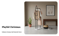 Movable Complimentarystanding Coat Tree Space-Saving Tree-Shaped Clothes Rack Sturdy Construction Garment Stand Light Luxury Aesthetic for Apartment Dwellers, Homeowners, Bedroom, Living Room, Entryway, Hallway