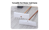 Wide Head Grain Scraper Even Scraping Rim Multipurpose Farm Rake Plastic Push Rake Sturdy PP Material Yard Tool for Garden