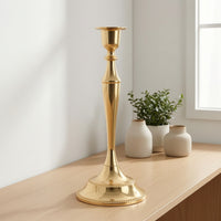 Elegant Candlestick Holder with Beaded Edge Slender Taper Candle Holder Decorative Metal Candlestick Sturdy for Wedding Planners