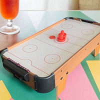 Stress Relief Tabletop Air Hockey Set Easy to Keep Mini Air Hockey Table Child Friendly Even Playing Surface for Party