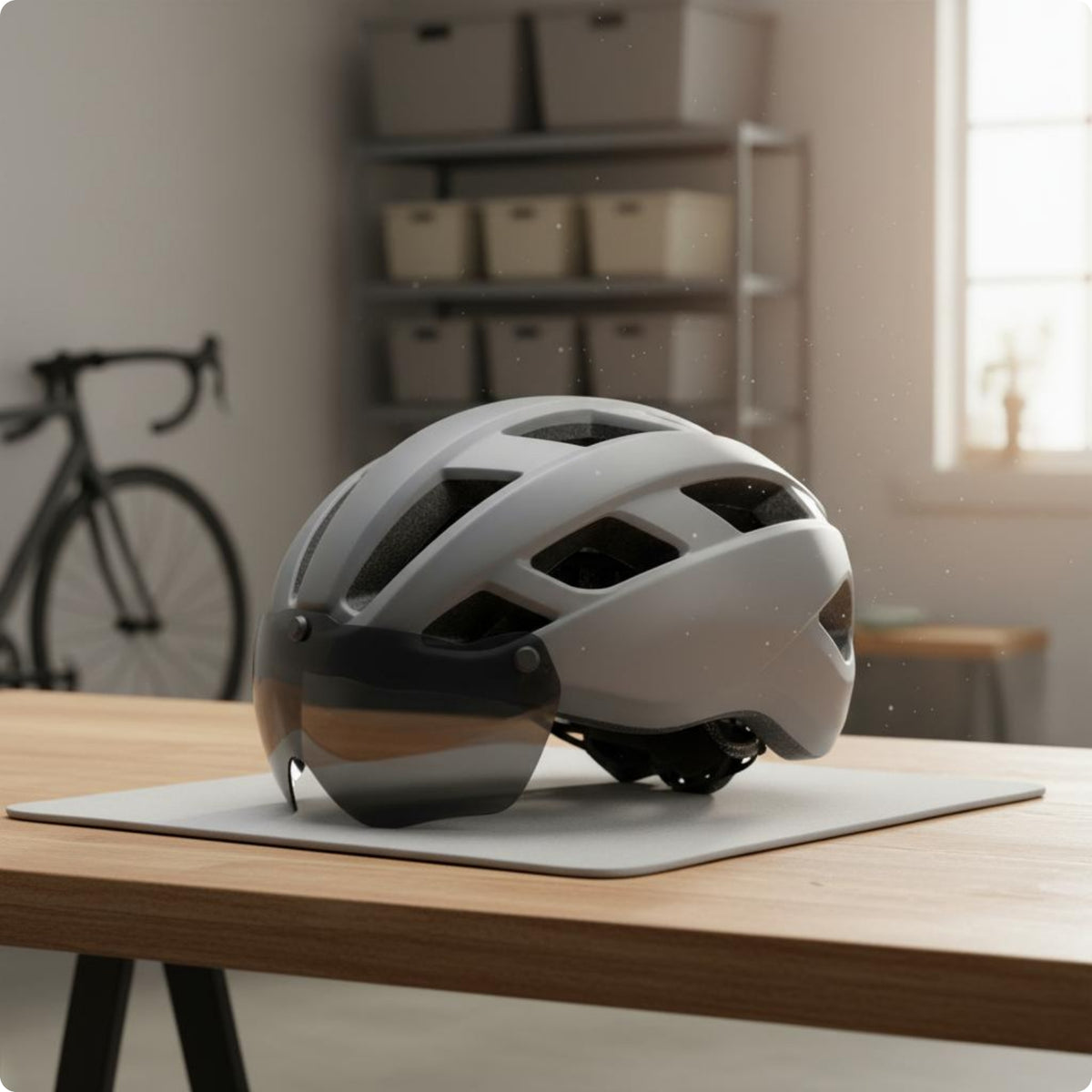 Vented Mountain Bike Helmet with Visor Lightweight Mountain Biking Helmet Breathable Ventilation Sports Protection Gear Shock Resistant