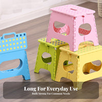 Foldable Design foldable Stool with grip Space-Saving Lightweight Packable Stool Easy to Carry Portable Furniture Stable frame for Children, Travelers, Outdoor, Camping, Indoor Use, Travel