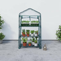 3 Tier Greenhouse Rainproof PVC Greenhouse Tent Waterproof Mini Plant House for Gardeners