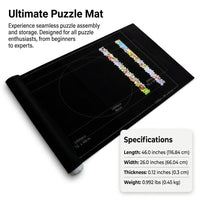 Roll Mat Felt Puzzle Blanket for Kids Educational Toys, Foldable Design with Thick 600gsm Material for Home Solving