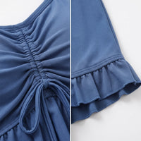 Swimsuits for Women with Padded Bra and No Underwire for Water Park, Modest 3 Piece Set for Older Ladies, Acetate Fiber
