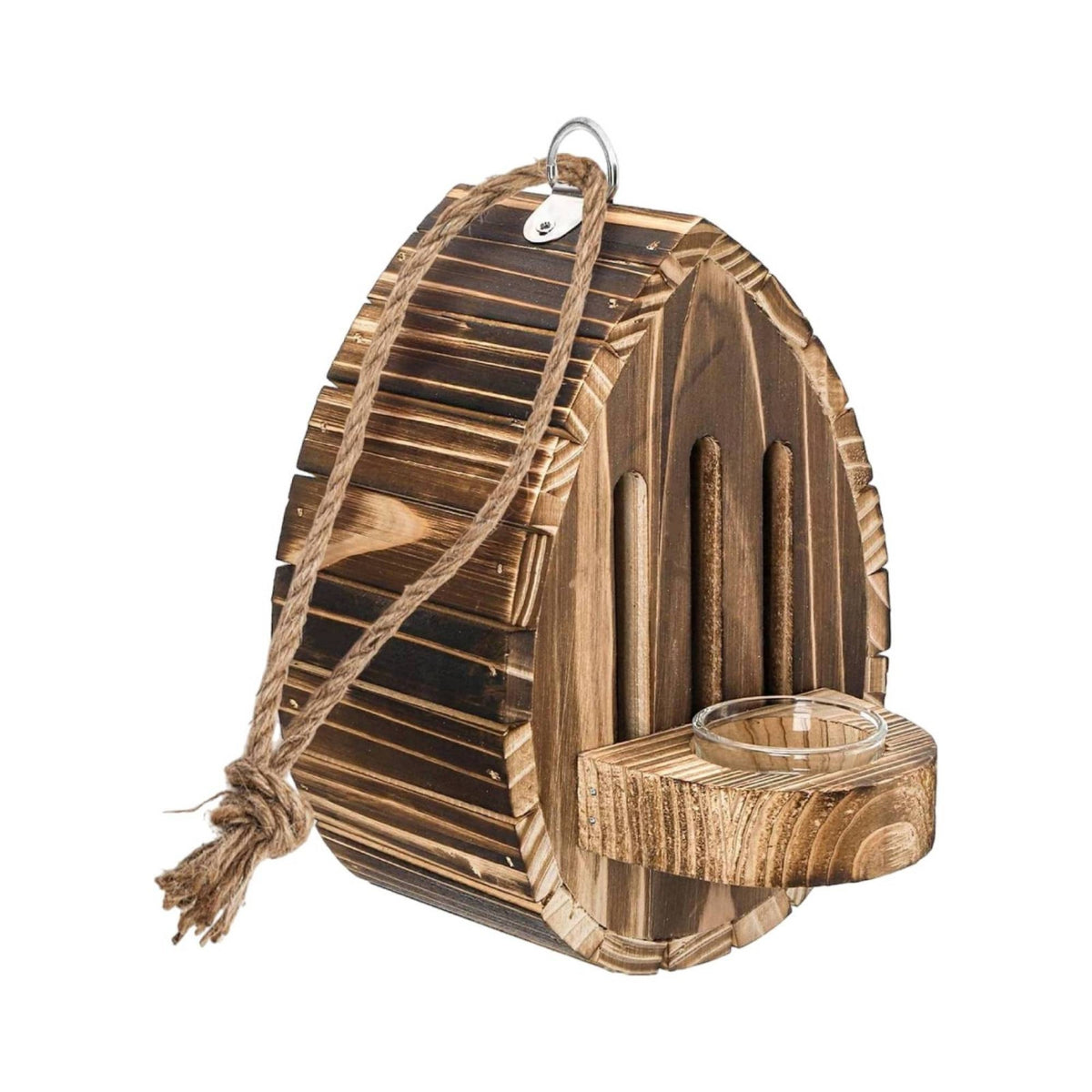 Hanging Butterfly House Wooden Butterfly House with Feeder Decorative Shelter Outdoor for Nature Lovers, Patio