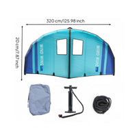 Inflatable Wing Foil Set Ergonomic Handles Inflatable Wing Foil Aerodynamic Design Stand up Hydrofoil Surfing Kit for Sea