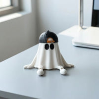 specters Figurine with Baseball Cap Spooky Dangling Leg Funny Halloween Decor for Collectors, Tabletop, Desk