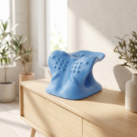 Ergonomic C-Shaped Neck Pillow Textured Neck Traction Pillow Comfortable Cervical Traction Device Portable for Adults, Desk Workers, Home, Bedtime