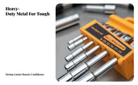 Chrome Vanadium Steel Through-Hole Elbow Wrench High Hardness Through-Hole Wrench Set Increased Twisting Force for Mechanics, Tight Areas