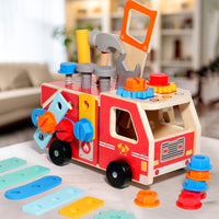Wooden Tool Car Disassembly and Assembly Toy Set for Kids