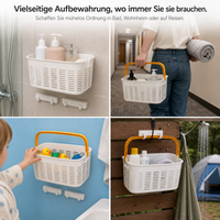 Portable Plastic Shower Caddy Basket for Bathroom Toiletries and Storage
