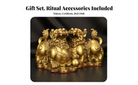 Brass Fortune Creature Statue Housewarming Gift Feng Shui Wealth Guardian Yao Statue Golden Wealth Guardian Yao Wealth Sculpture