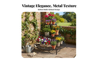 Ladderdesign Flower Rack Multitier Design 3-Tier Ladder Plant Stand Sturdy framework Space-Saving for Decor lovers, Patio