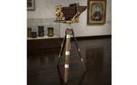 Camera Model with Tripod Nostalgic Retro Camera Model Prop Antique Decor Artisanal for Collectors, Photo Studio, Cafe