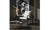 Modern Single Sofa Chair Stable Support Metal Frame Armchair Ergonomic Design