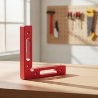2 Pieces Anodized Woodworking Clamp with Scale Right Angle Woodworking Corner Clamp Versatile L-Shaped Clamping Square Accurate for Woodworkers, DIYers, Cabinet Assembly, Frame Alignment