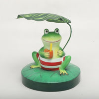 Buoyant Frog Ornament Decorative Buoyant Base with Frog Painted for Gardeners, Balcony